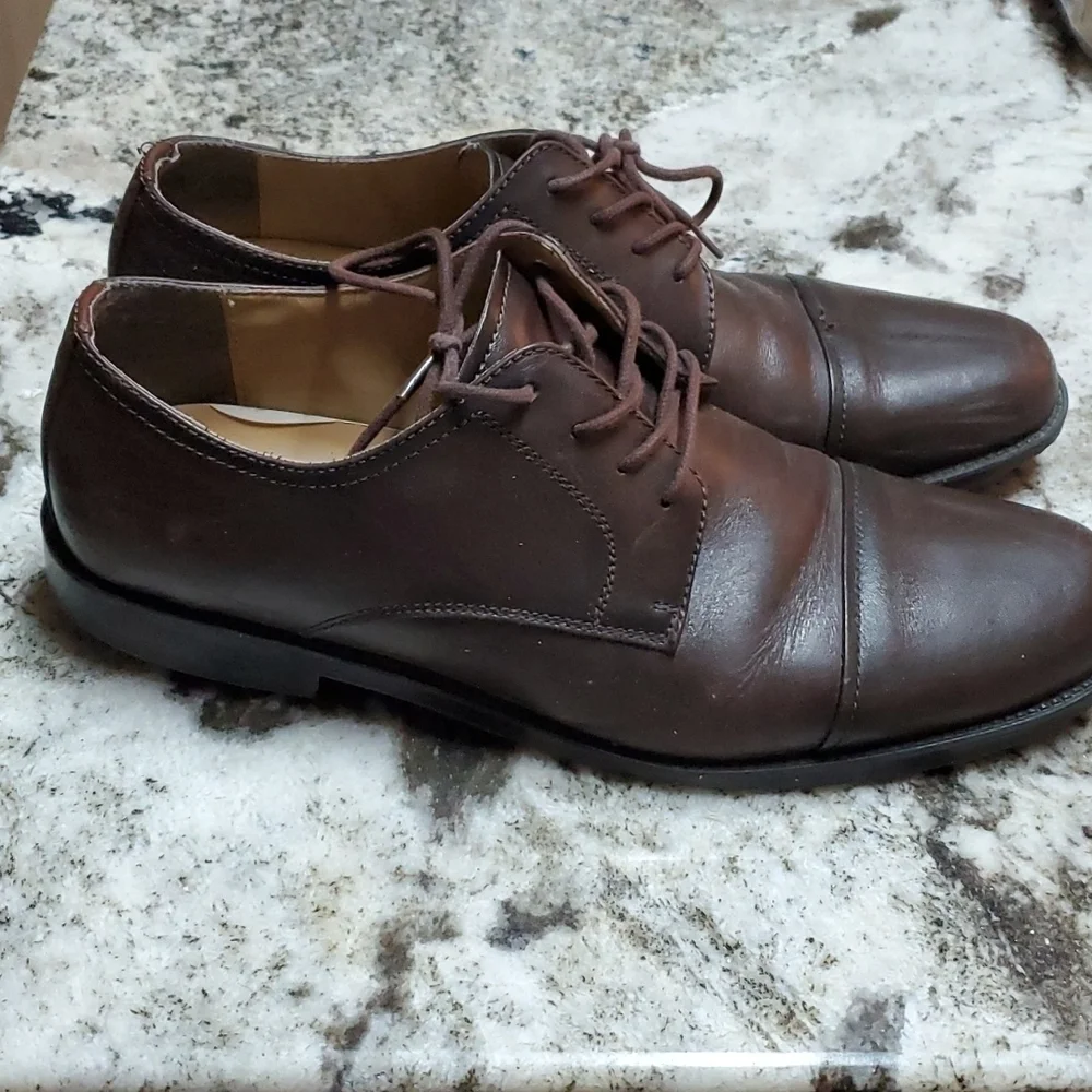 Chaps Loafers Mens 10.5 Dress Shoes Brown Oxford Loafers